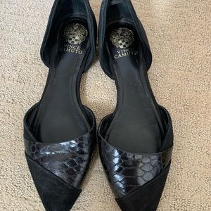 Vince Camuto black d’orsay flats